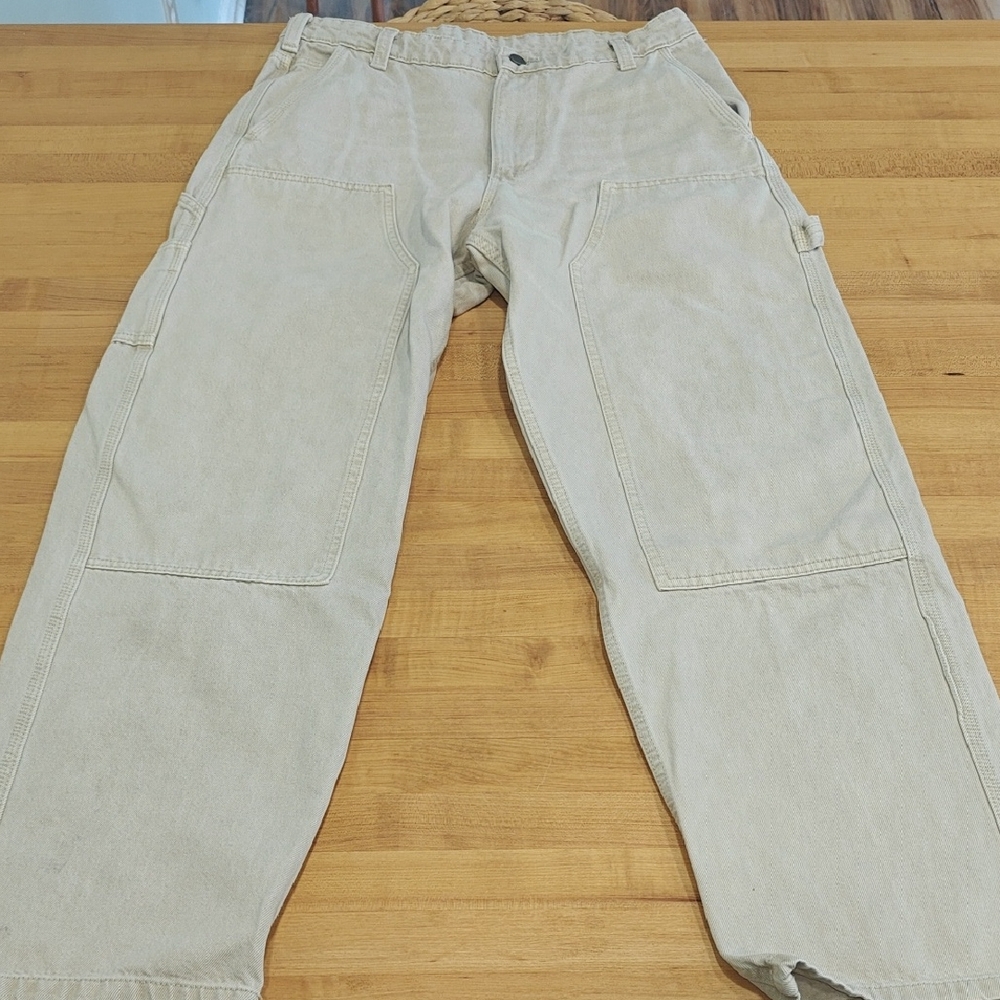 Zara Men's Light Beige Cargo Pants